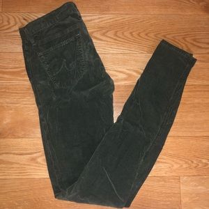 AG skinny olive green corduroys